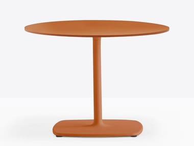 STYLUS 5410 - Round steel contract table by Pedrali