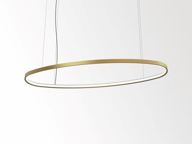 SUPERLOOP HC SBL OVAL - LED metal pendant lamp by Delta Light