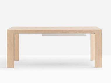 SURFACE TSU2 - Extending rectangular wooden table by Pedrali