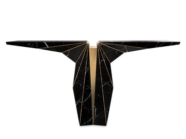 SUSPICION - Rectangular marble console table by Luxxu