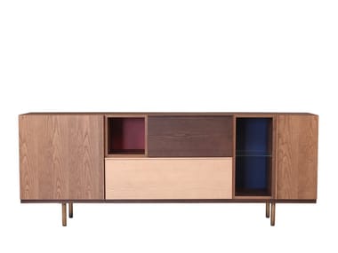 SWING - Wooden sideboard with doors by Morelato