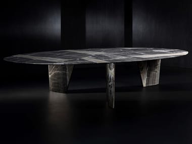 SYNAPSE - Oval marble table by Henge