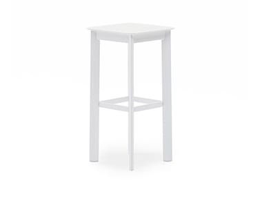 SYSTEM - High powder coated aluminium stool with footrest by Varaschin