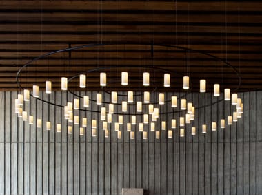 CIRIO CIRCULAR - LED aluminium chandelier by Santa & Cole