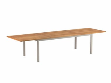 TABOELA - Extending rectangular teak garden table by Royal Botania