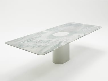 TAOL - Rectangular marble dining table by Paola Lenti