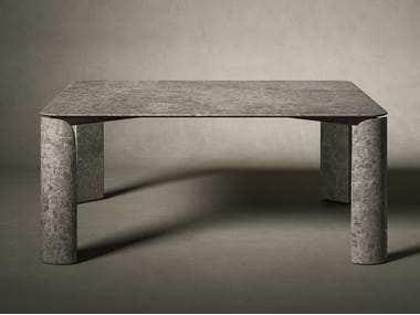 TAULA - Square marble table by Salvatori