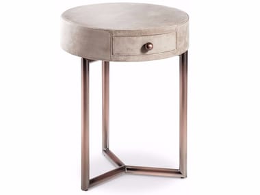 TEO - Round bedside table with drawers by Cantori