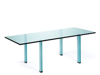 TESO - Rectangular float glass table by FontanaArte