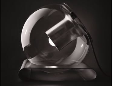 THE GLOBE - 228 - Blown glass table lamp by Oluce