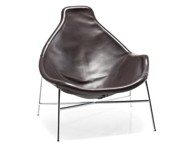 TIA MARIA - Leather armchair by Moroso