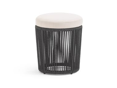 TIBIDABO - Round powder coated aluminium garden pouf by Varaschin