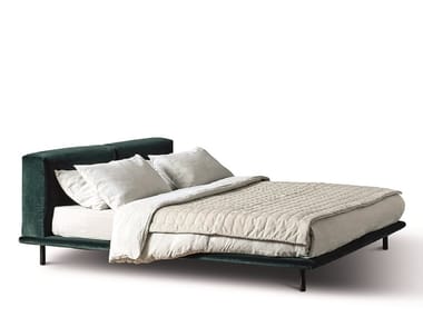 TIMOTHY - Fabric double bed with removable cover with upholstered headboard by Meridiani