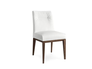 TOSCA - Upholstered leather chair by Calligaris