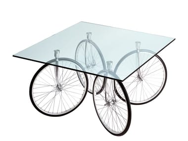 TOUR - Square float glass table by FontanaArte