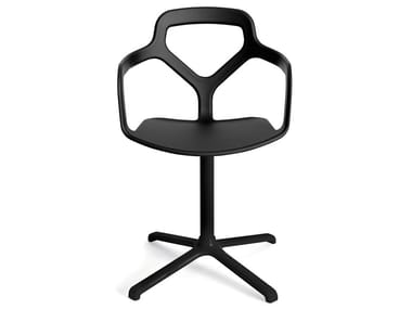 TRACE - Swivel technopolymer chair with 4-spoke base by Desalto