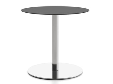 TREND T - Brushed steel table base by Atmosphera