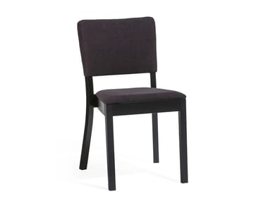 TREVISO - Stackable chair in wood and fabric by TON