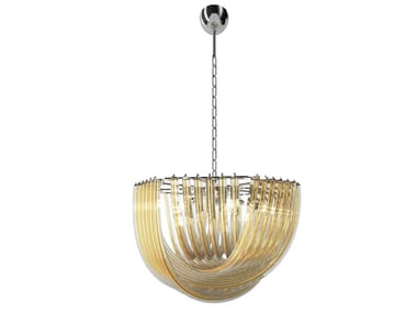 TRIEDRI - Handmade blown glass pendant lamp by Venini