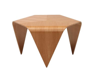 TRIENNA TABLE - Hexagonal wood veneer coffee table by Artek