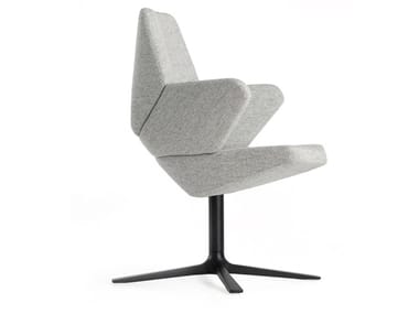 TRIFIDAE - Upholstered chair with 4-spoke base with armrests by Prostoria