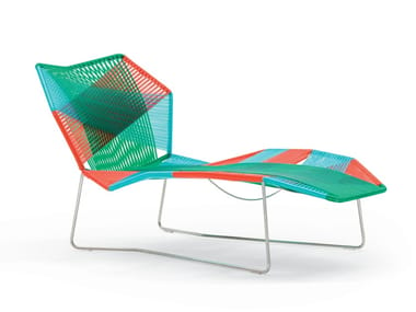 TROPICALIA - Polymer cord woven chaise longue by Moroso