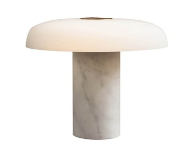 TROPICO - LED marble and opal glass table lamp with Dimmer by FontanaArte