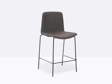 TWEET 892/2 - Upholstered stackable stool by Pedrali