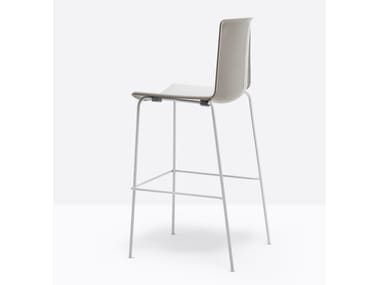 TWEET 896 - High polypropylene stool with footrest by Pedrali