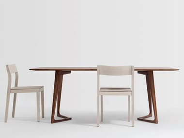 TWIST - Rectangular wooden table by Zeitraum