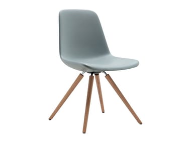 STEP SOFT TOUCH - Integral polyurethane foam chair with wooden legs by Tonon