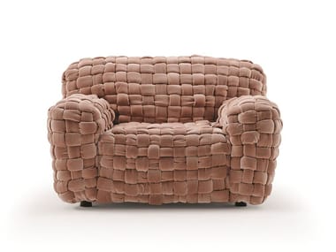 AZUL - Velvet armchair by Turri