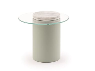 ROMA - Glass side table by Turri