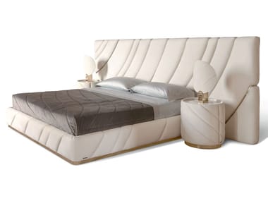 ULTRASOUND - Fabric double bed with upholstered headboard by Visionnaire