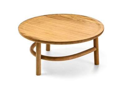 UNAM OUT T01 - Round iroko garden side table by Very Wood