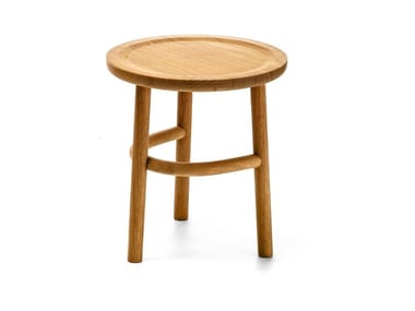 UNAM OUT T02 - Round iroko garden side table by Very Wood