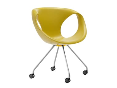 UP CHAIR - Polyurethane chair with castors by Tonon