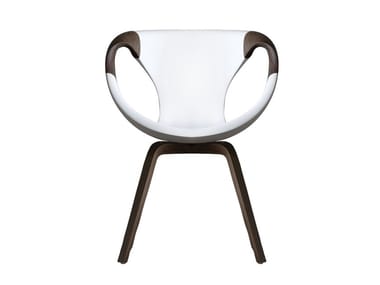 UP WOOD - Trestle-based polyurethane chair by Tonon