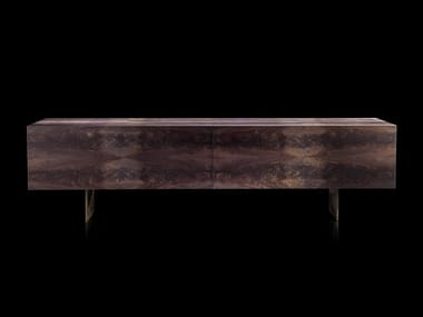 UPPER SIDE - Solid wood sideboard with coplanar doors by Henge