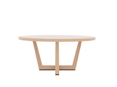 UVES ME3661 / ME3660 - Round oak dining table by Andreu World