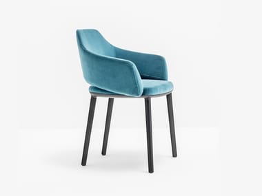 VIC 645 - Upholstered fabric chair with armrests by Pedrali