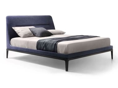 VICTORIANO - Fabric double bed with upholstered headboard by Lema