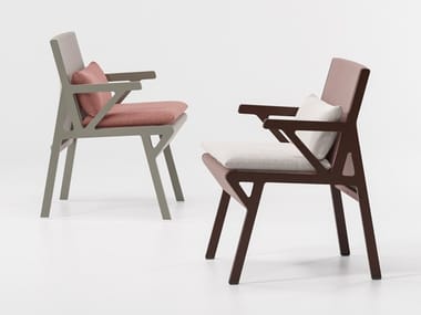 VIEQUES - Fabric garden chair with armrests by Kettal