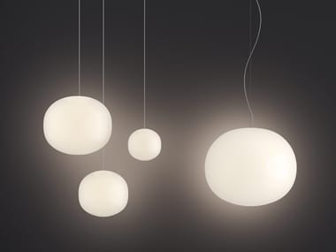 VOLUM - LED blown glass pendant lamp by Lodes