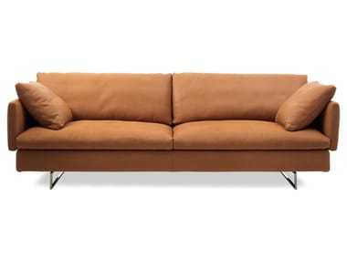 VOYAGE - Sectional leather sofa by Saba Italia