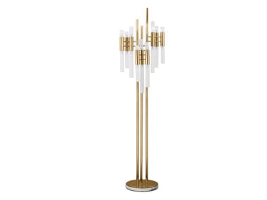 WATERFALL - Brass floor lamp by Luxxu