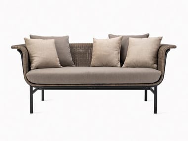 WICKED - 2 seater wicker garden sofa by Vincent Sheppard