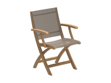 XQI - Folding Batyline¢ç garden chair with armrests by Royal Botania