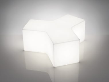 YPSILON - Modular polyethylene bench with light by Slide