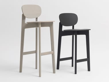 ZENSO BAR - High wooden barstool by Zeitraum